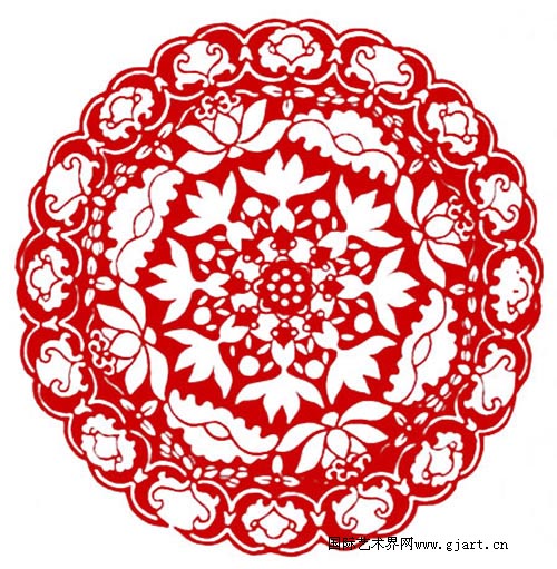 剪纸团花