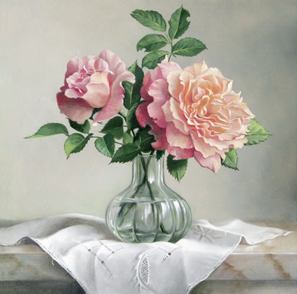比利时著名画家之精美花卉油画展